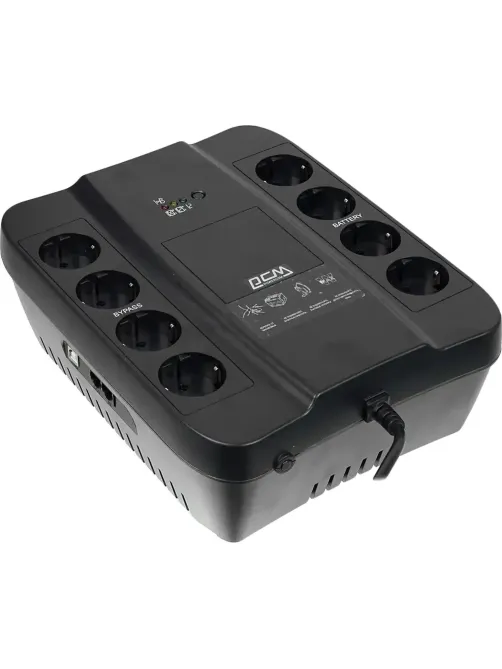 ИБП Powercom SPIDER SPD-650U, Line-Int, 650VA/390W, 8xEURO, USB