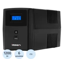 ИБП Ippon Smart Power Pro II 2200 1200Вт/2200ВА, 4xC13 черный(1005590)