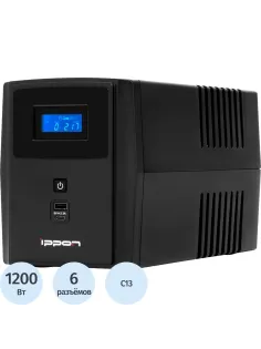 ИБП Ippon Smart Power Pro II 2200 1200Вт/2200ВА, 4xC13 черный(1005590)