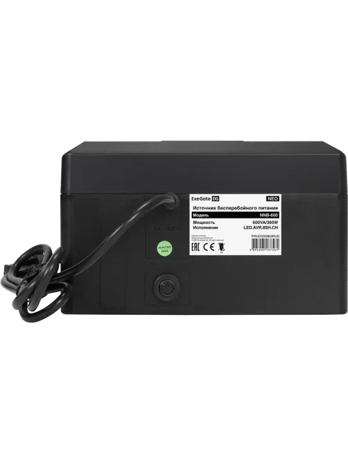 ИБП ExeGate NEO NNB-600 600ВА/360Вт,лин.инт, LED, AVR, 8xEURO(EX293853RUS)