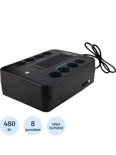 ИБП Энергия Комфорт 800 USB, лин.-инт., 800ВА/480Вт, 4+4 EURO (Е0201-1004)