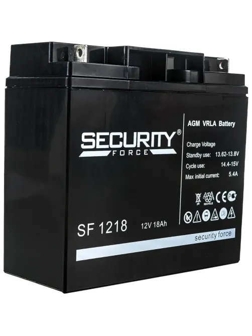 Батарея для ИБП Security Force SF 1218 12В/18, болт М5 (182x76x167мм)