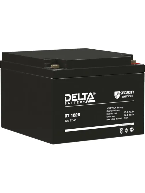 Батарея для ИБП Delta DT 1226 12В/26. болт М6(167x175x126мм)
