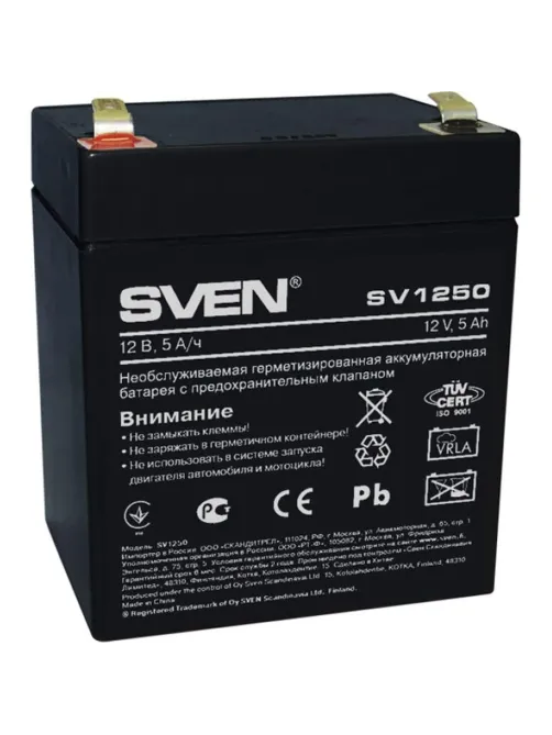 Батарея для ИБП SVEN SV 1250 (12V/5Ah) аккумуляторная