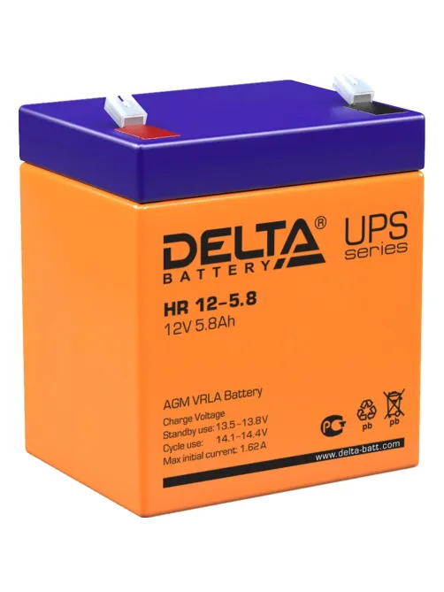Батарея для ИБП Delta HR 12-5.8 12В/5.8, F2 (90x70x101мм)