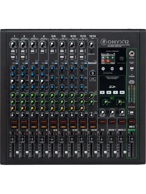 Микшерный пульт Mackie ONYX12, 12-кан. поканальн. запись, проц. эффект, USB