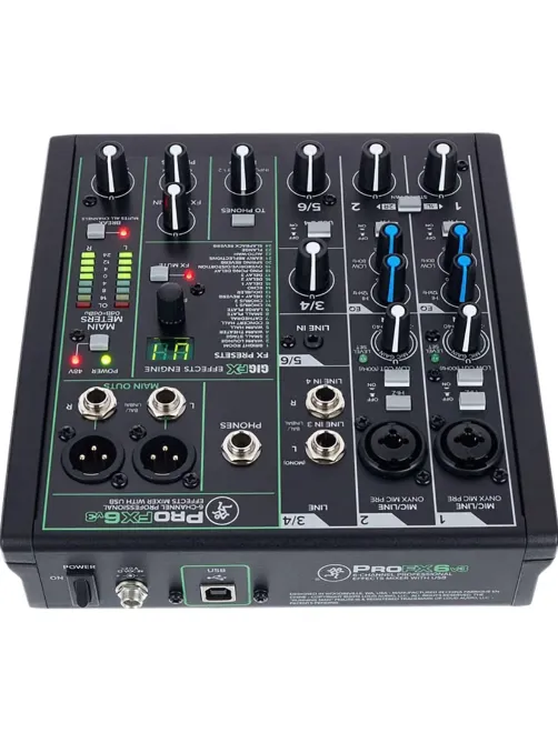 Микшерный пульт Mackie ProFX6v3, 6-канальный, с процессором эффектов