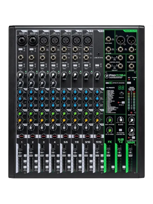 Микшерный пульт Mackie ProFX12v3, 12-канальный, с процессором эффектов, USB