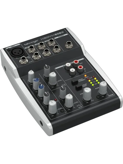 Микшерный пульт Behringer Xenyx 502S, аналогов. 5 вх, USB интерф. для стрим