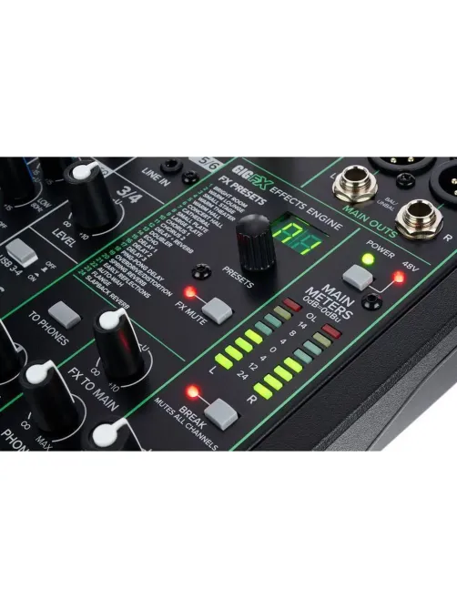 Микшерный пульт Mackie ProFX6v3, 6-канальный, с процессором эффектов