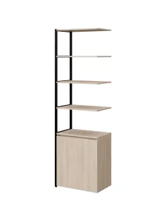 Полустеллаж для документов K-Loft  241H027 645х400х2105 дуб сканд/черный