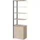 Полустеллаж для документов K-Loft  241H027 645х400х2105 дуб сканд/черный