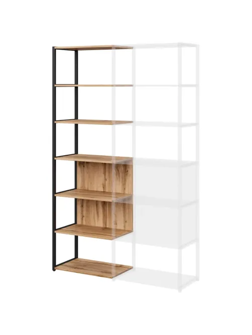 Полустеллаж для документов K-Loft  241H025 645х400х2105 дуб натур/черный