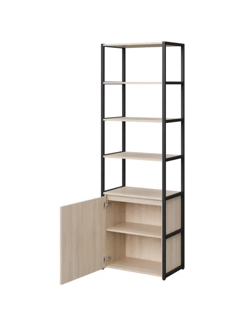 Стеллаж для документов K-Loft  241H026 670х400х2105 дуб сканд/черный