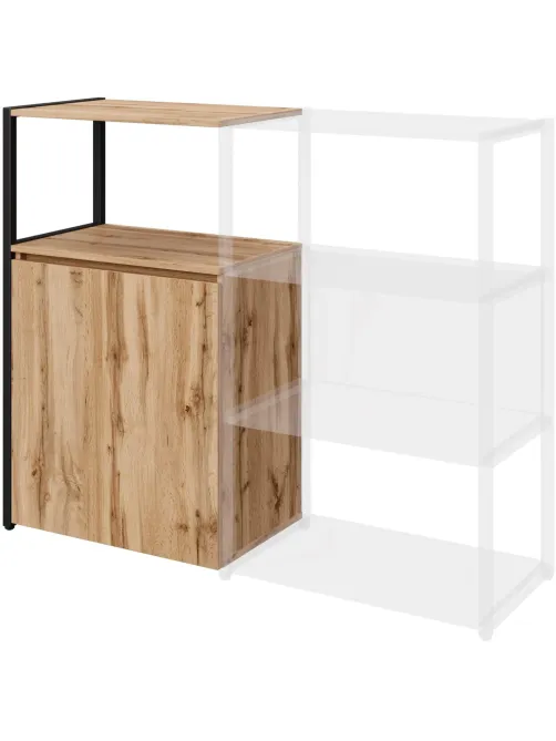 Полустеллаж для документов K-Loft  241H023 645х400х1068 дуб натур/черный