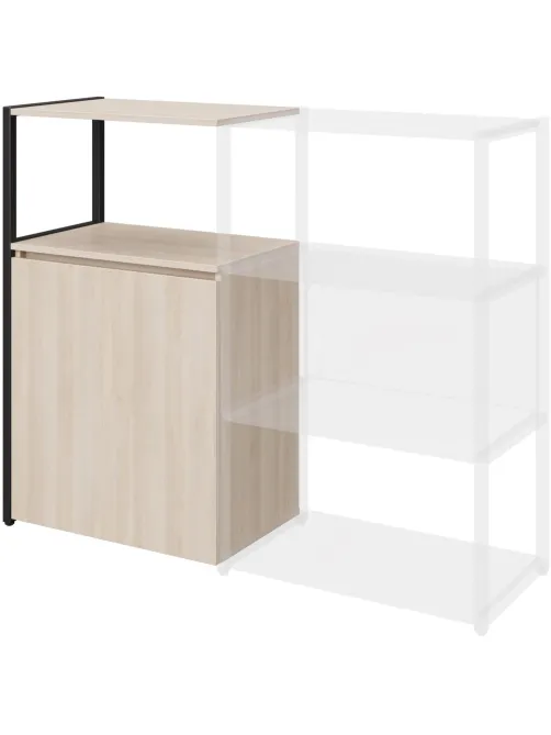 Полустеллаж для документов K-Loft  241H023 645х400х1068 дуб сканд/черный