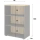 Стеллаж для документов низкий К-Loft 241H011 выс 1080 дуб натур./графит
