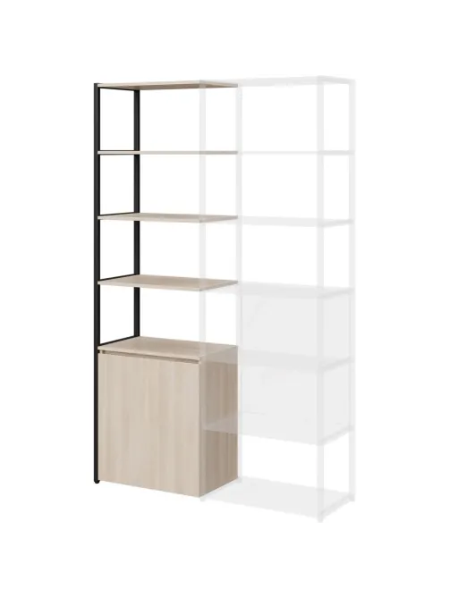 Полустеллаж для документов K-Loft  241H027 645х400х2105 дуб сканд/черный