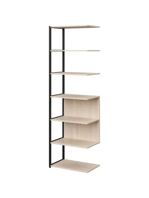 Полустеллаж для документов K-Loft  241H025 645х400х2105дуб сканд/черный