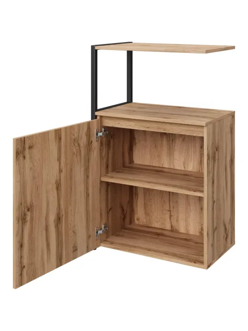Полустеллаж для документов K-Loft  241H023 645х400х1068 дуб натур/черный