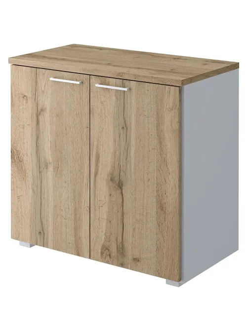 Стеллаж Комус Мебель К-Loft 241H004 786х420х738 дуб натур/белый