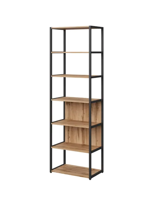 Стеллаж для документов K-Loft  241H024 670х400х2105 дуб натур/черный