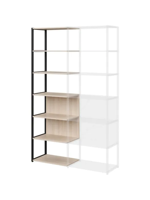 Полустеллаж для документов K-Loft  241H025 645х400х2105дуб сканд/черный