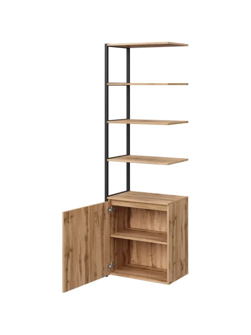 Полустеллаж для документов K-Loft  241H027 645х400х2105 дуб натур/черный