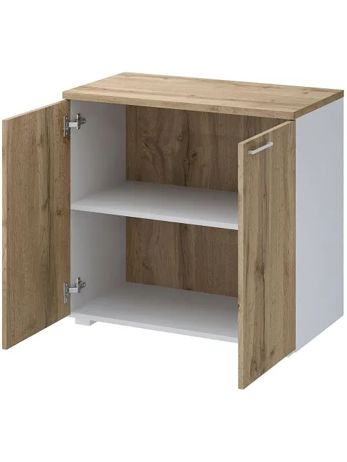 Стеллаж Комус Мебель К-Loft 241H004 786х420х738 дуб натур/белый