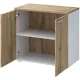 Стеллаж Комус Мебель К-Loft 241H004 786х420х738 дуб натур/белый