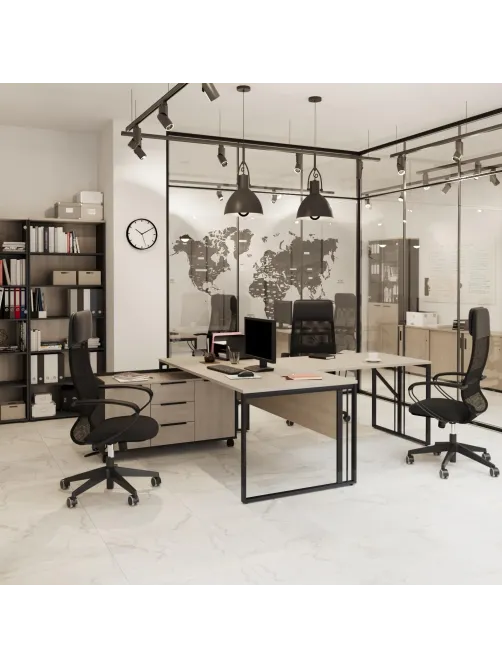 Стеллаж для документов выс. К-Loft 241H003 выс.2106 дуб скандин./графит