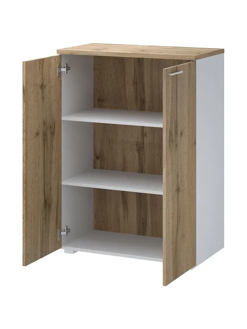 Стеллаж Коомус Мебель К-Loft 241H011 786х420х1080 дуб натур/белый
