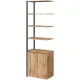Полустеллаж для документов K-Loft  241H027 645х400х2105 дуб натур/черный