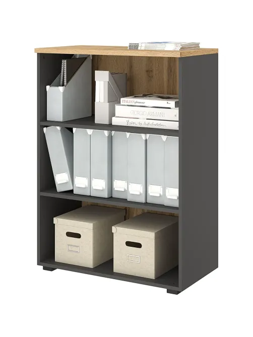 Стеллаж для документов низкий К-Loft 241H011 выс 1080 дуб натур./графит