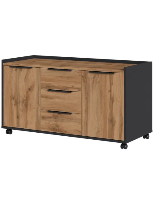Тумба выкатн. К-Loft Director 241T006 1170x500x635 дуб натуральн/графит