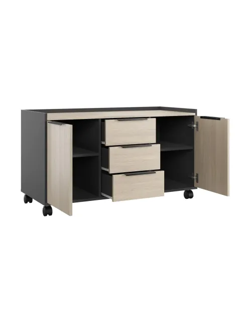 Тумба выкатн. К-Loft Director 241T006 1170x500x635 дуб скандин/графит