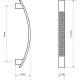 Ручка УЗК_скоба меб. StahlBuro A345-96 (16629) компл-2шт PB золото