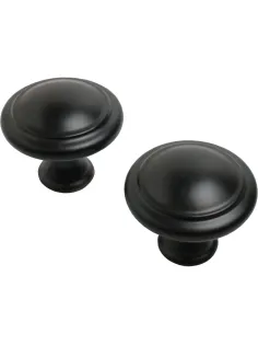 Ручка УЗК_кнопка меб. StahlBuro A304 (16670) компл-2шт BL мат.черный