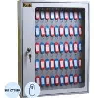 Шкаф для ключей Klesto SKB-65 на 65 ключей, металл/стекло, серый