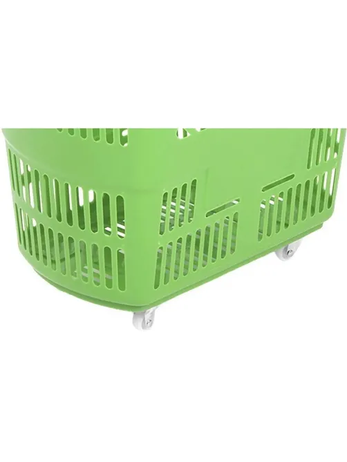 Корзина-тележка REK_Комус Мебель B35C.ECO.GR.BL 35л зелен. с чер.руч