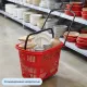 Корзина-тележка REK_Комус Мебель B35C.ECO.RD.BL 35л красн. с чер.руч