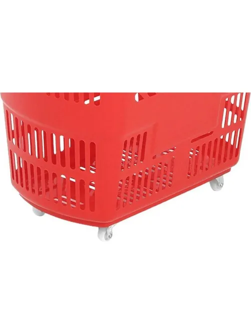 Корзина-тележка REK_Комус Мебель B35C.ECO.RD.BL 35л красн. с чер.руч