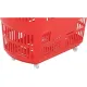 Корзина-тележка REK_Комус Мебель B35C.ECO.RD.BL 35л красн. с чер.руч