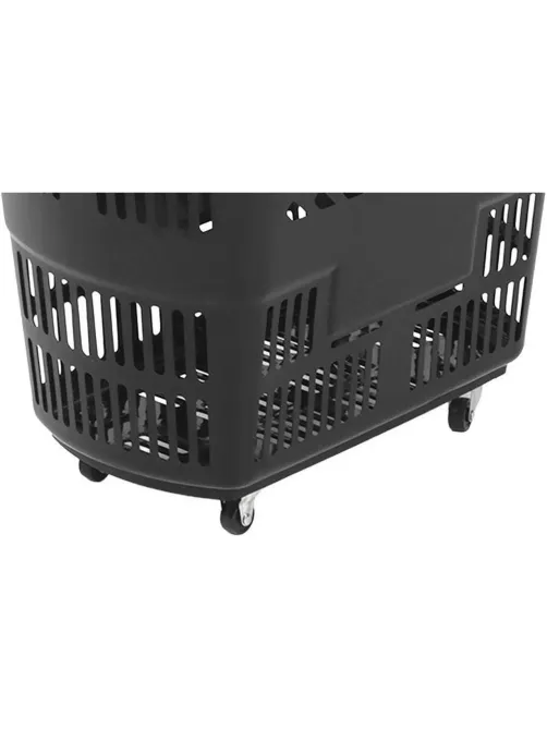 Корзина-тележка REK_Комус Мебель B35C.ECO.BL.BL 35л черная с чер.руч