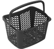 Корзина покупательская REK_Комус Мебель B20C.ECO.BL.BL 20л черная с чер.руч