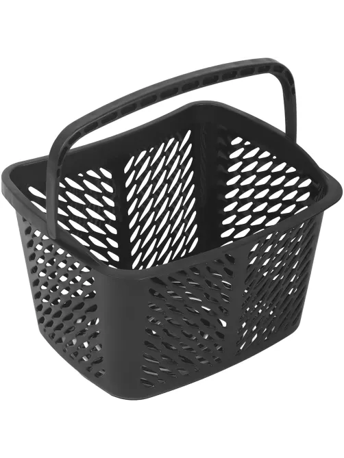 Корзина покупательская REK_Комус Мебель B20C.ECO.BL.BL 20л черная с чер.руч