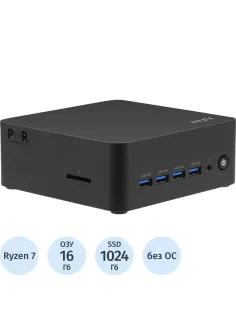Мини ПК MSI Cubi Z AI 8M (9S6-B03231-022)AMD R7 8845HS/16Gb/1TB SSD/noOS