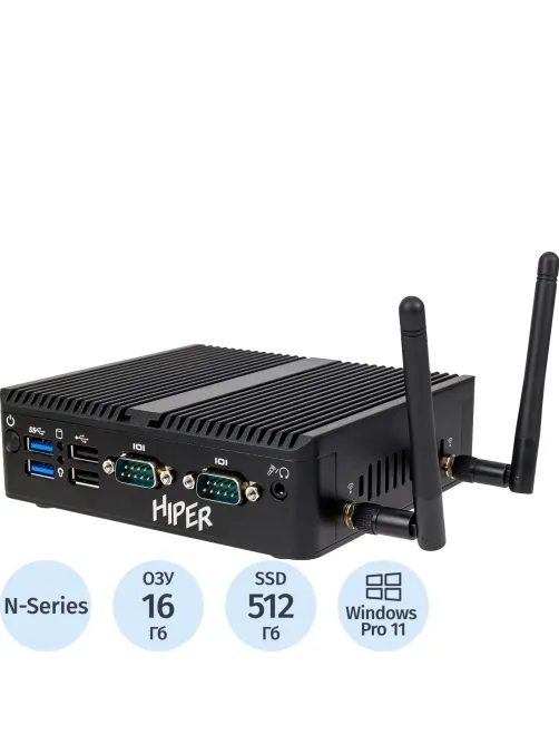 Неттоп HIPER BASIS BC119 Intel N100/16/512/Intel UHD Graphics/36Вт/Win11P