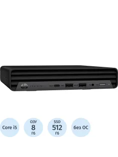 Мини ПК HP Pro 400 G9 Mini (A54T3ET) i5-13500T/8GB/512GB/Kbd +M/DOS