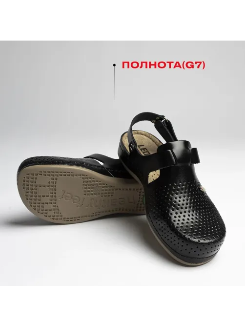 Сабо Leon черные (мод. MED951), р. 39